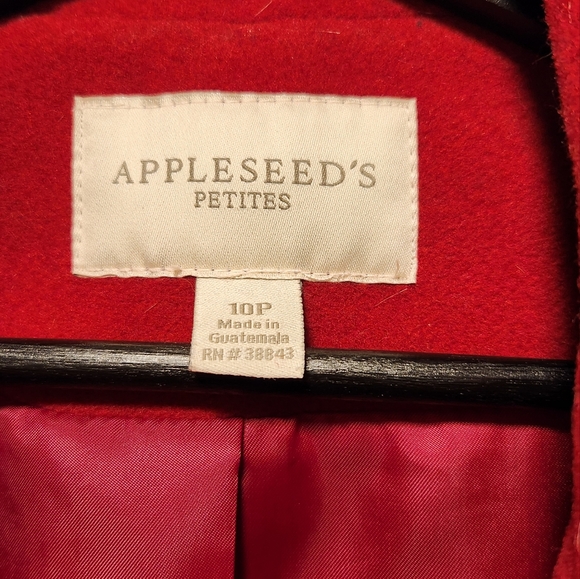 Red Burgundy Wool Coat - Picture 4 of 12